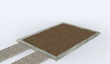 Basamento o zoccolo sotto l'intera superficie del box